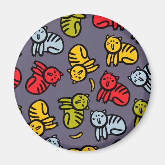 Katzen und Bananen Magnet (Vorne)