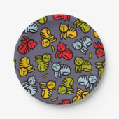 Katzen und Bananen Pappteller (Vorderseite)