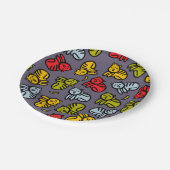 Katzen und Bananen Pappteller (Schrägansicht)