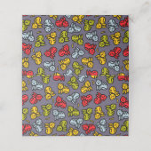 Katzen und Bananen Platzkarte (Außenseite Aufgefaltet)