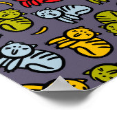 Katzen und Bananen Poster (Ecke)
