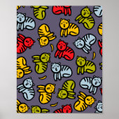 Katzen und Bananen Poster (Vorne)