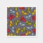 Katzen und Bananen Serviette (Vorderseite)