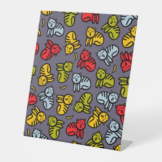 Katzen und Bananen Sockelschild (Vorderseite)