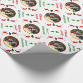 Katzen und Baum Weihnachtsfeiertag personalisierte Geschenkpapier (Ecke)