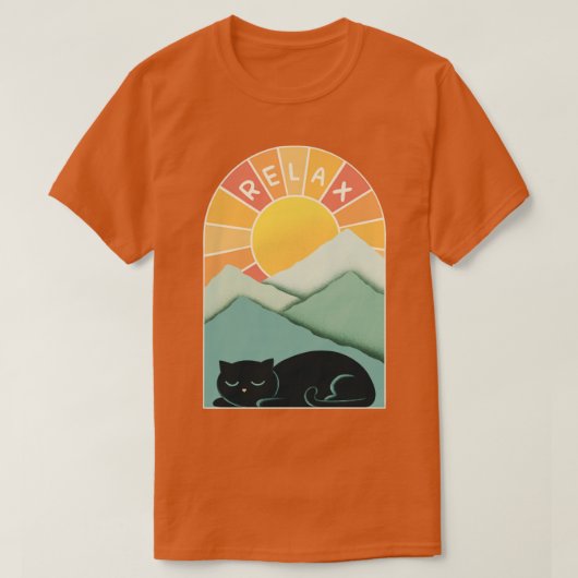 Katzen und Berge T-Shirt (Design vorne)