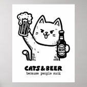 Katzen und Bier 1 Poster (Vorne)