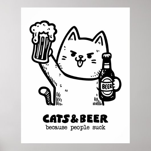 Katzen und Bier 1 Poster (Vorne)