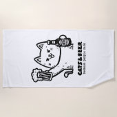 Katzen und Bier 1 Strandtuch (Vorderseite)