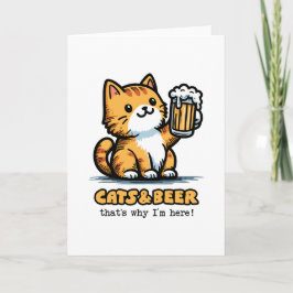 Katzen und Bier 2 Dankeskarte
