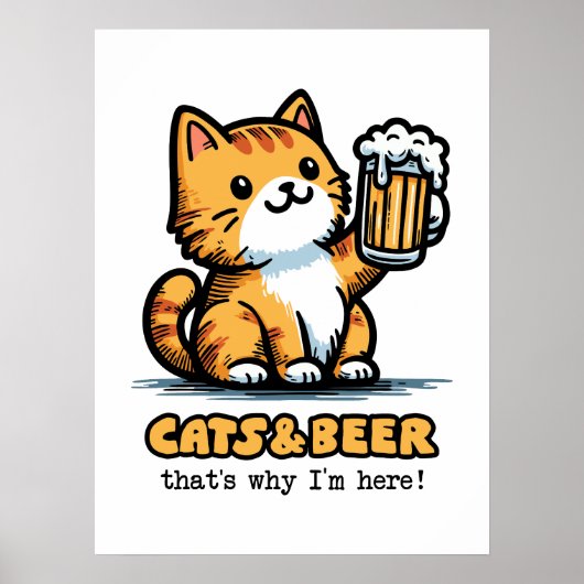 Katzen und Bier 2 Poster (Vorne)