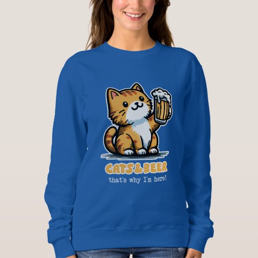Katzen und Bier 2 Sweatshirt (Vorderseite)