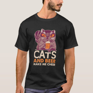 Katzen und Bier T-Shirt
