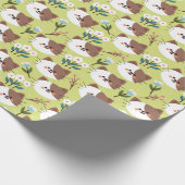 Katzen und Blume Geschenkpapier (Ecke)