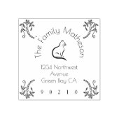 Katzen und Blume Gummistempel (Prägung)