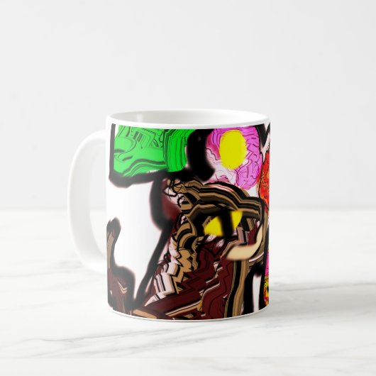 Katzen und Blume Kaffeetasse (Vorderseite Links)