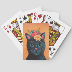Katzen und Blume Kartenspielen Spielkarten
