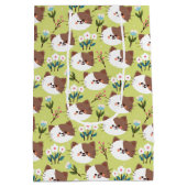 Katzen und Blume Mittlere Geschenktüte (Rückseite)