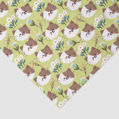 Katzen und Blume Seidenpapier (Detail)