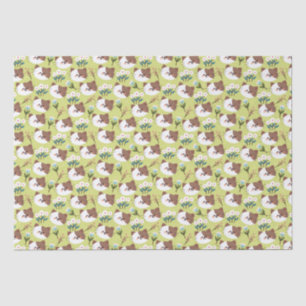 Katzen und Blume Seidenpapier