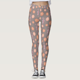 Katzen und Blumen-Leggings Leggings