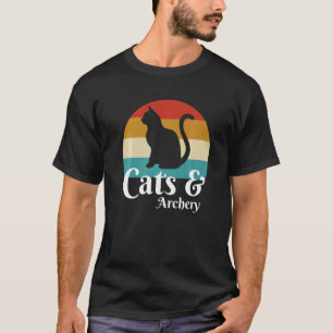 Katzen und Bogenschießen T-Shirt