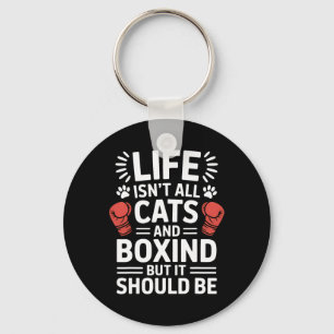 Katzen und Boxen Funny Boxing Schlüsselanhänger