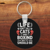 Katzen und Boxen Funny Boxing Schlüsselanhänger (Vorderseite)