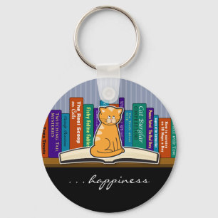 Katzen-und Buch-Schlüsselanhänger Schlüsselanhänger