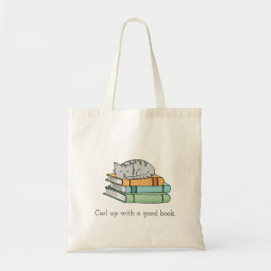 Katzen- und Buch-Taschentasche Tragetasche