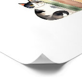 Katzen und Bücher: Buchklub Poster (Ecke)