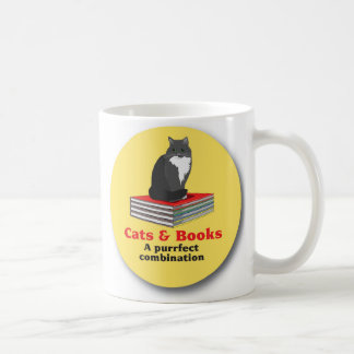 Katzen und Bücher… eine purrrfect Kombination Kaffeetasse