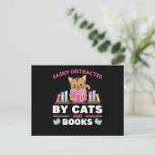 Katzen und Bücher Fantastisches Sprichwort mit Buc Postkarte (Stehend Vorderseite)
