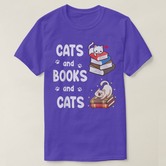 Katzen und Bücher glücklich Daddy Mommy Book Rea T-Shirt (Design vorne)