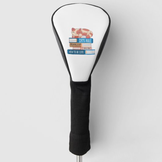 Katzen und Bücher Golf Headcover (Vorderseite)