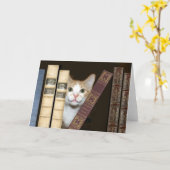 Katzen und Bücher Karte (Gelbe Blume)