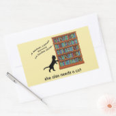 Katzen und Bücher Rechteckiger Aufkleber (Umschlag)