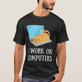 Katzen und Computer T-Shirt
