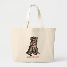 Katzen und Cowboys Tote Bag Jumbo Stoffbeutel