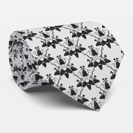 Katzen und Damasken-Muster Krawatte (Gerollt)