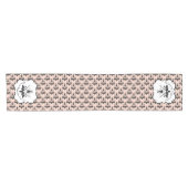 Katzen und Damasken-Muster Kurzer Tischläufer (Horizontal)