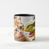 Katzen und Dinosaurier-Tasse von Katzen-a-Tonic Tasse (Zentrum)