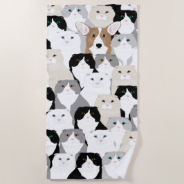 Katzen- und Dog-Strandtuch Strandtuch