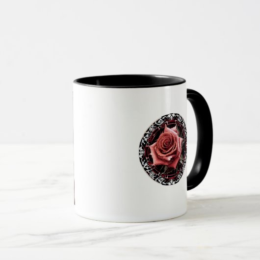 Katzen und eine Rose Muertos 1 Tasse (VorderseiteRechts)