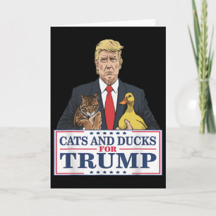 Katzen und Enten für Trump 2024 Kätzchen und Enten Karte