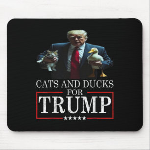 Katzen und Enten für Trump 2024 Kätzchen und Enten Mousepad