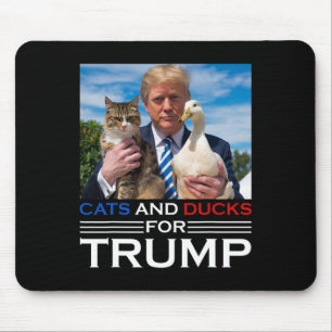 Katzen und Enten für Trump 2024 Kätzchen und Enten Mousepad