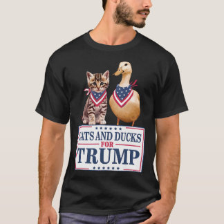 Katzen und Enten für Trump 2024 Kätzchen und Enten T-Shirt