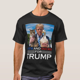 Katzen und Enten für Trump 2024 Kätzchen und Enten T-Shirt