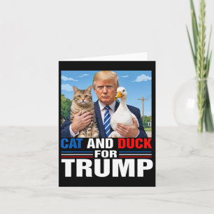 Katzen und Enten für Trump 2024 Katzen Enten für P Karte